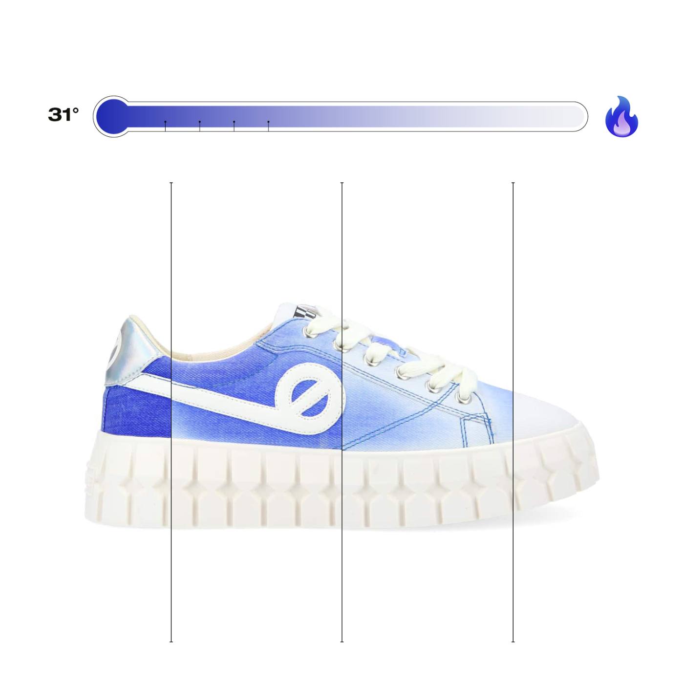 SNEAKER PLAY W - LUCE SOLARE - BLU/BIANCO